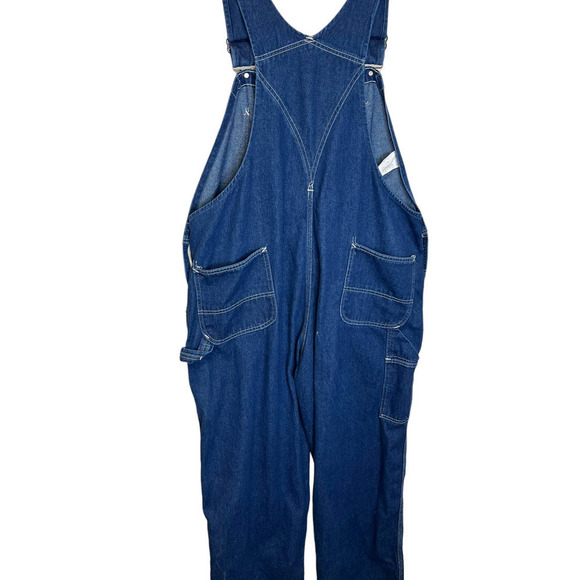 Roebuck Vintage Denim Jean Bib Overalls Pant Size 44x30 - Picture 4 of 5